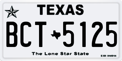 TX license plate BCT5125