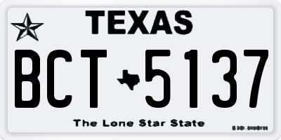 TX license plate BCT5137