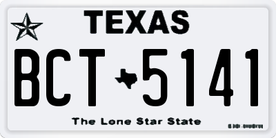 TX license plate BCT5141
