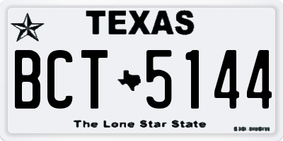 TX license plate BCT5144