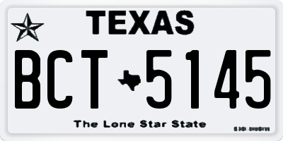 TX license plate BCT5145