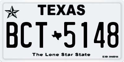 TX license plate BCT5148