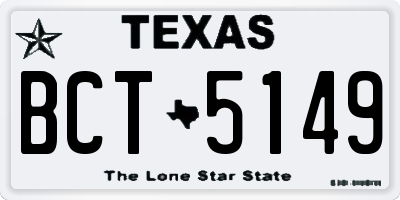 TX license plate BCT5149
