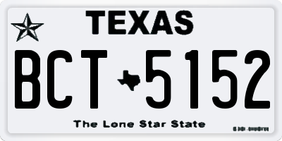 TX license plate BCT5152
