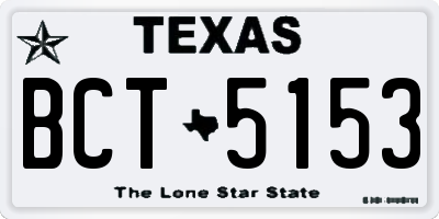 TX license plate BCT5153