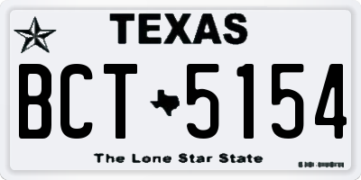 TX license plate BCT5154