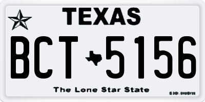 TX license plate BCT5156