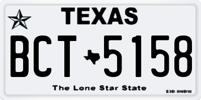 TX license plate BCT5158