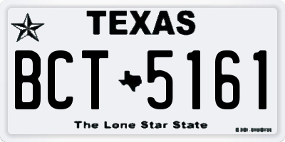 TX license plate BCT5161