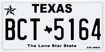 TX license plate BCT5164