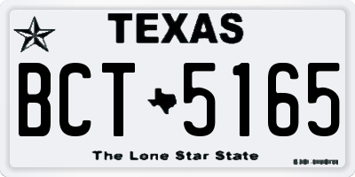 TX license plate BCT5165