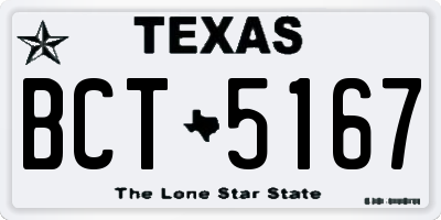 TX license plate BCT5167