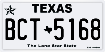 TX license plate BCT5168