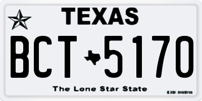 TX license plate BCT5170