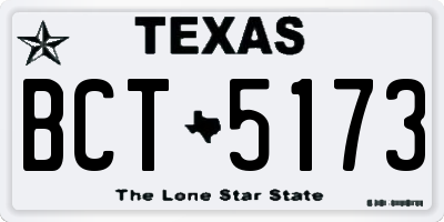 TX license plate BCT5173