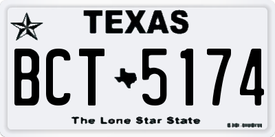 TX license plate BCT5174