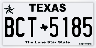 TX license plate BCT5185