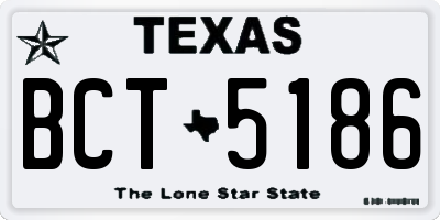 TX license plate BCT5186