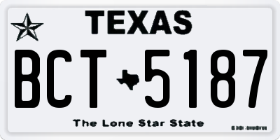 TX license plate BCT5187