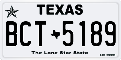 TX license plate BCT5189