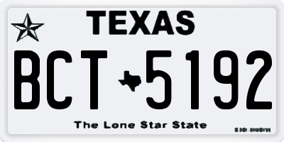 TX license plate BCT5192