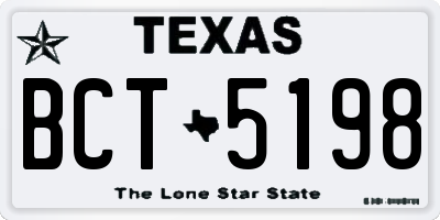TX license plate BCT5198