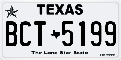 TX license plate BCT5199