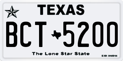 TX license plate BCT5200