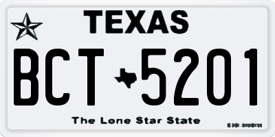 TX license plate BCT5201