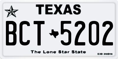TX license plate BCT5202
