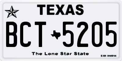 TX license plate BCT5205