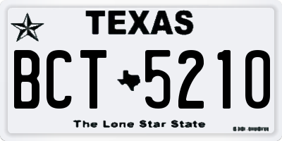TX license plate BCT5210