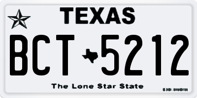 TX license plate BCT5212