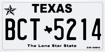 TX license plate BCT5214