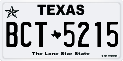 TX license plate BCT5215