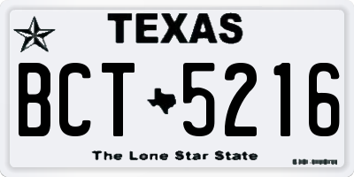 TX license plate BCT5216