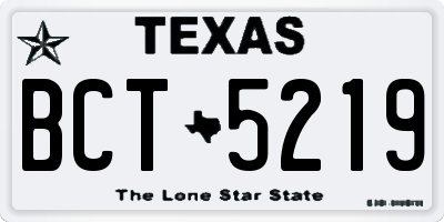 TX license plate BCT5219