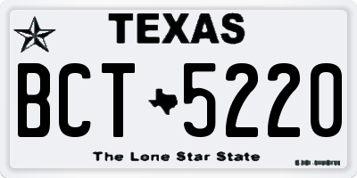 TX license plate BCT5220