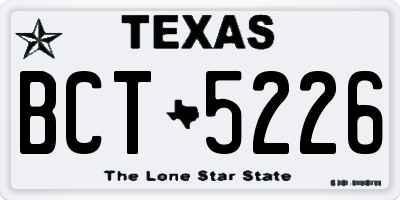 TX license plate BCT5226
