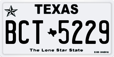 TX license plate BCT5229