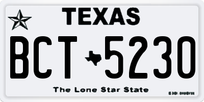 TX license plate BCT5230