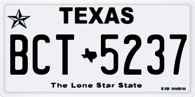 TX license plate BCT5237