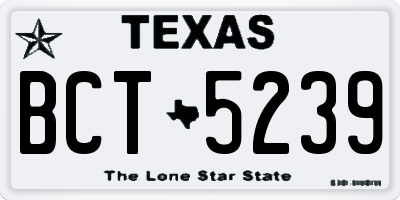 TX license plate BCT5239