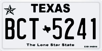 TX license plate BCT5241