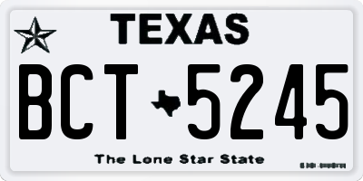 TX license plate BCT5245