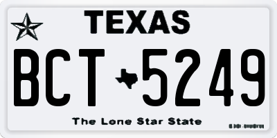 TX license plate BCT5249