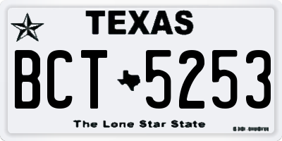 TX license plate BCT5253
