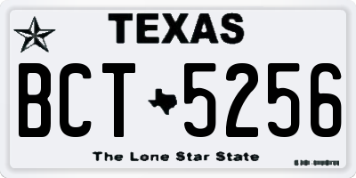 TX license plate BCT5256