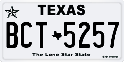 TX license plate BCT5257
