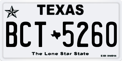 TX license plate BCT5260